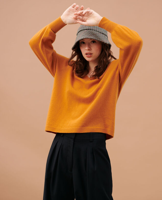 Loose cashmere 3D jumper Sudan brwn Paulmy