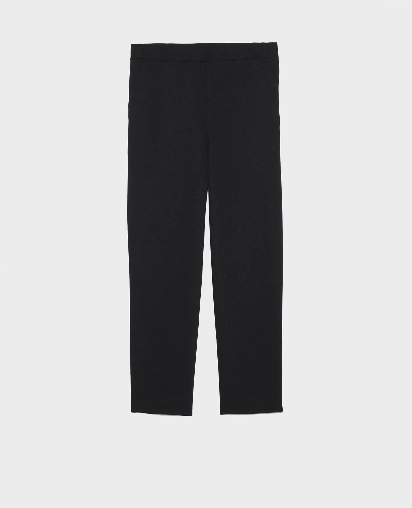 Loose elasticated polyester trousers Black beauty Luant