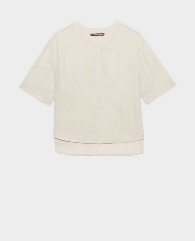 Loose linen tunic 0305 natural