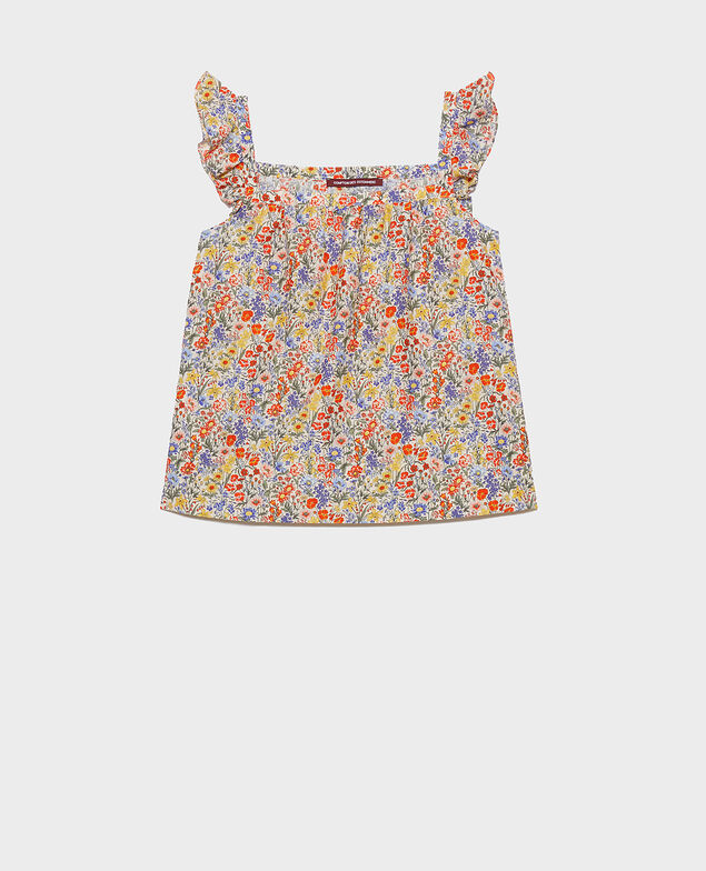 Cotton and silk strappy top 5194 prairie_gardenia