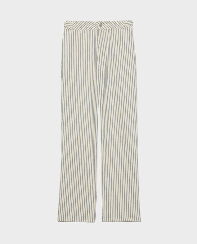 REGULAR - Striped denim pants Indigo stripe Naruk