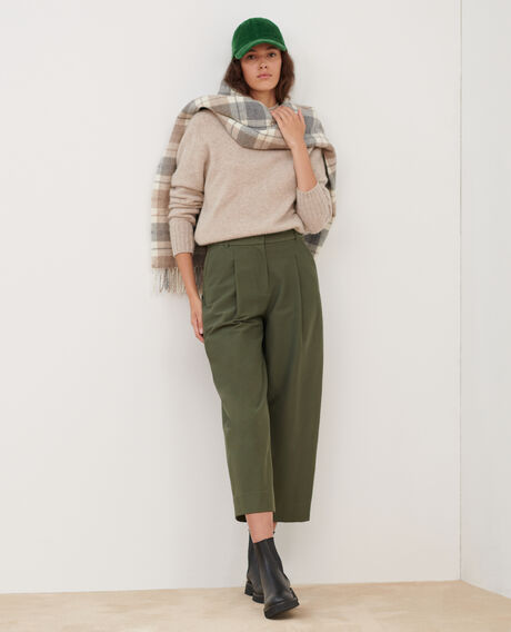 PEGGY - Jersey twill carrot trousers