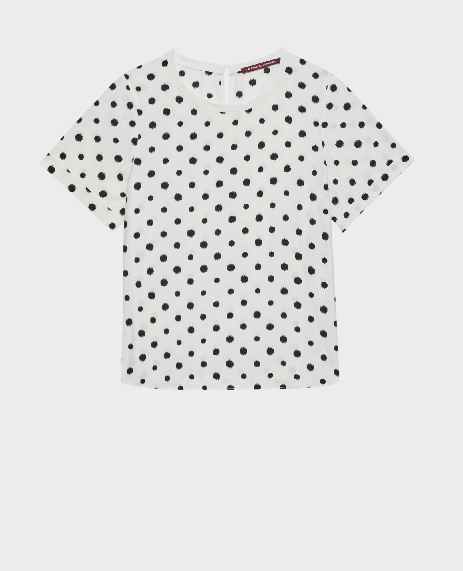 Polka dot print t-shirt 95 print white 2sto013v09