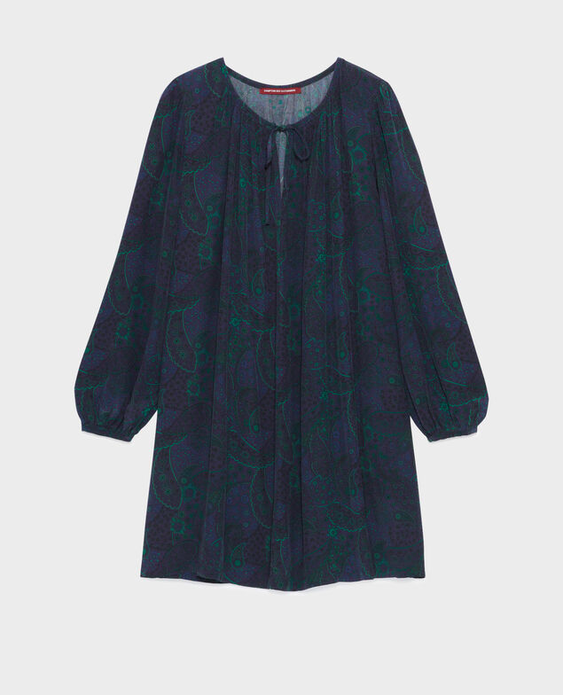 Silky printed dress