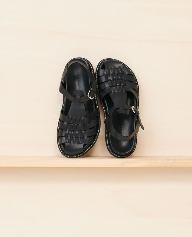 Leather sandals 09 black