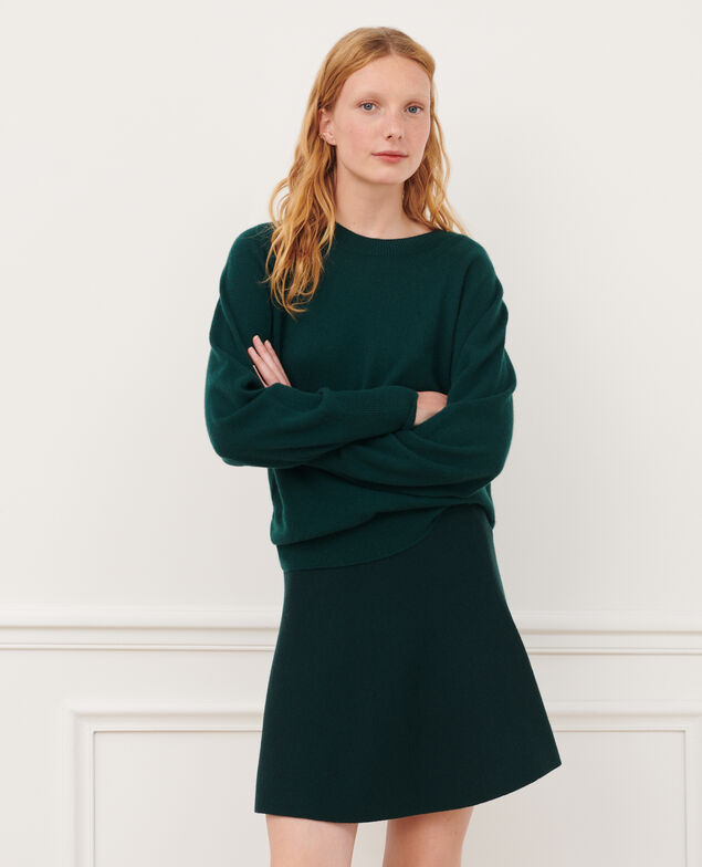 Round neck cashmere jumper 8886 55 green
