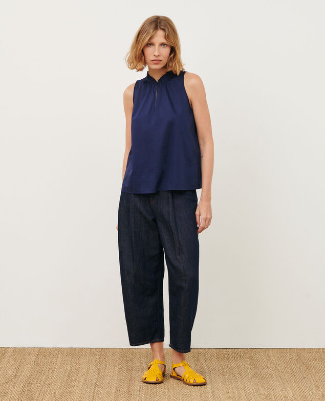 Cotton voile top 68 blue 2sbl417c01