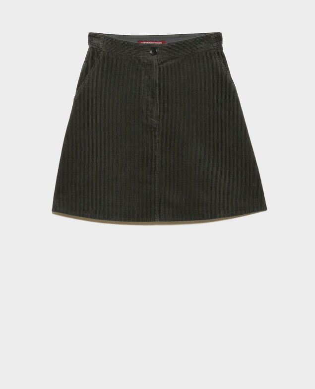 Corduroy mini skirt