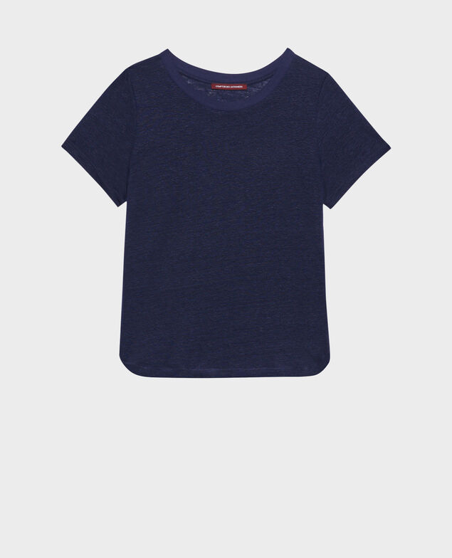 AMANDINE - linen round neck t-shirt
