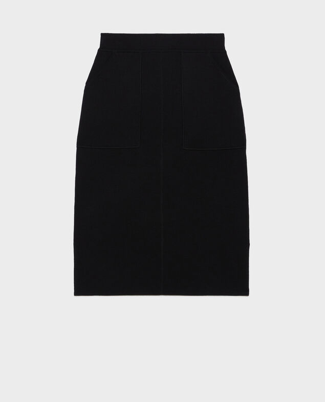 Wool maxi skirt