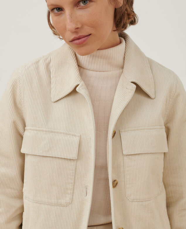 Corduroy jacket A011 off white 3wja022c02