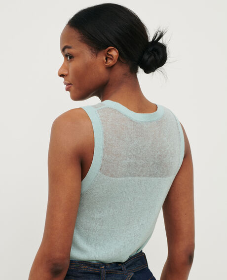 Cotton blend tank top 0500 surf spray green 3sju148l02