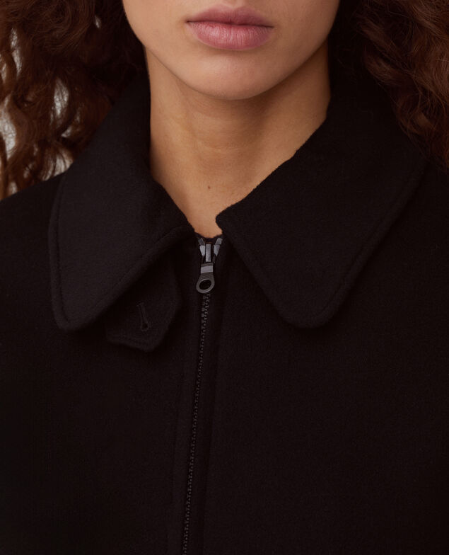 Double-sided wool blend jacket