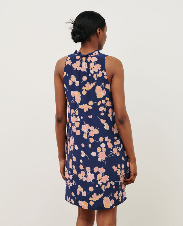 Silk dress Print navy