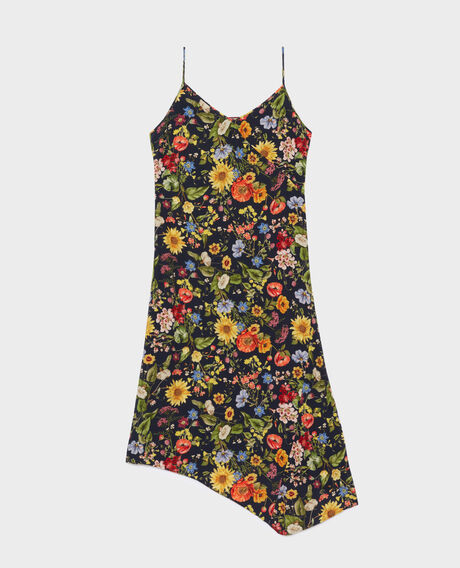 Silky asymmetric dress 0684 navy herbier 3sdr271v02