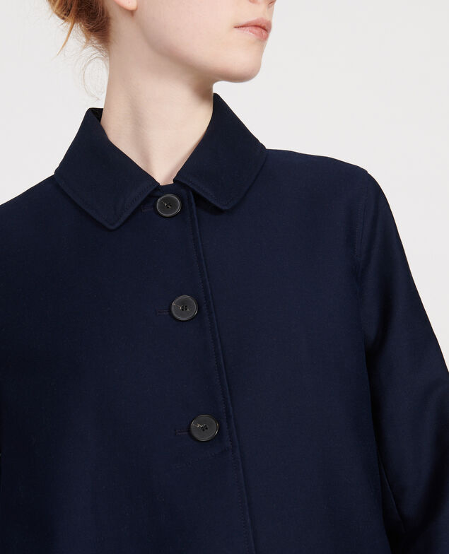 Cotton overcoat Maritime blue