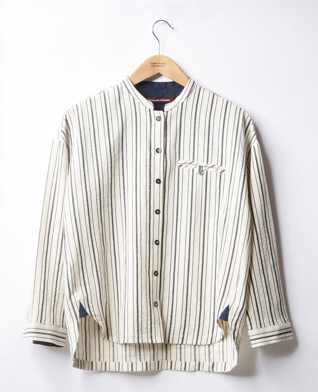 Striped shirt Off white/navy stripes Francine