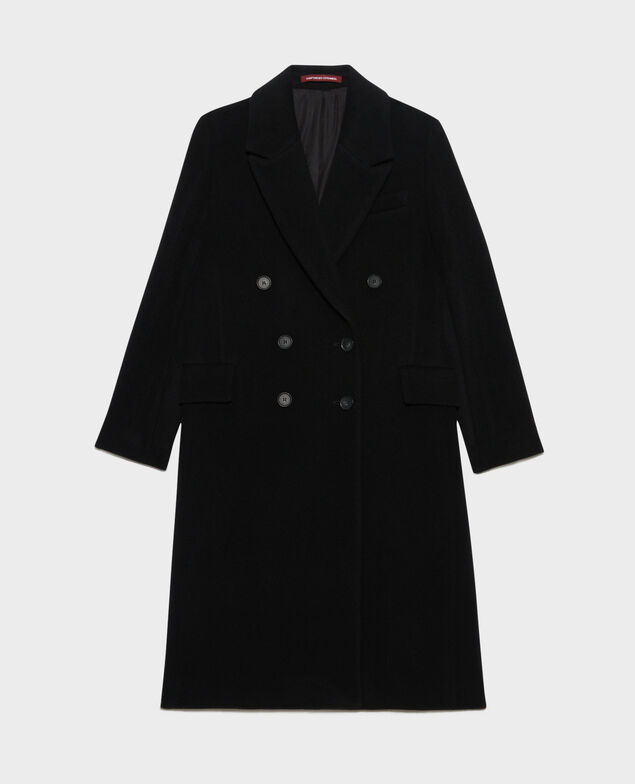 Long wool blend coat