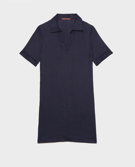 DAISY - Iconique linen dress 68 blue 2sdr355f04