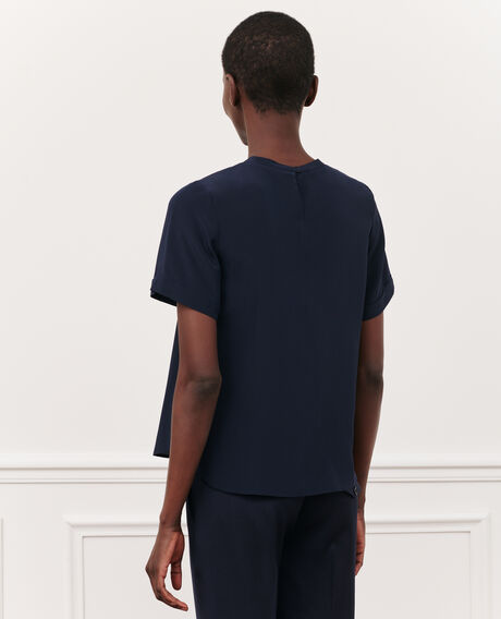 CORINNE - Silk t-shirt 7012c 69 navy 2sto013s01