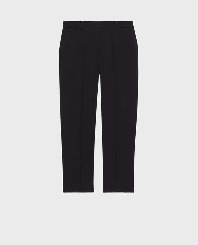 MARGUERITE - Cigarette trousers Black beauty