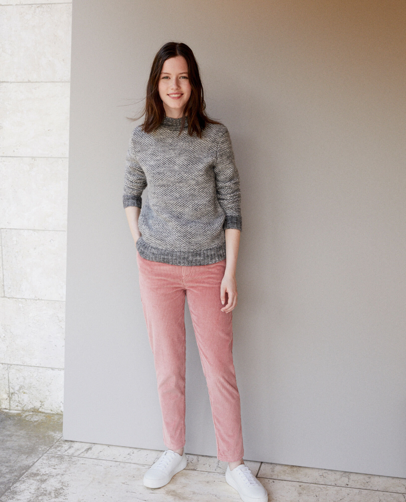 Pantalon rose velours femme sales