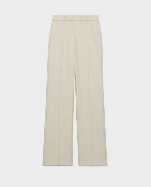BLANDINE - Flannel straight trousers