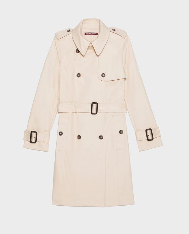 CATHERINE - Iconic cotton trench 4243 smoke_gray