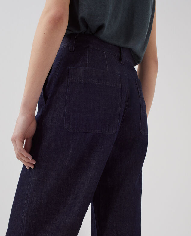 BLANDINE - Straight trousers H680 rinse