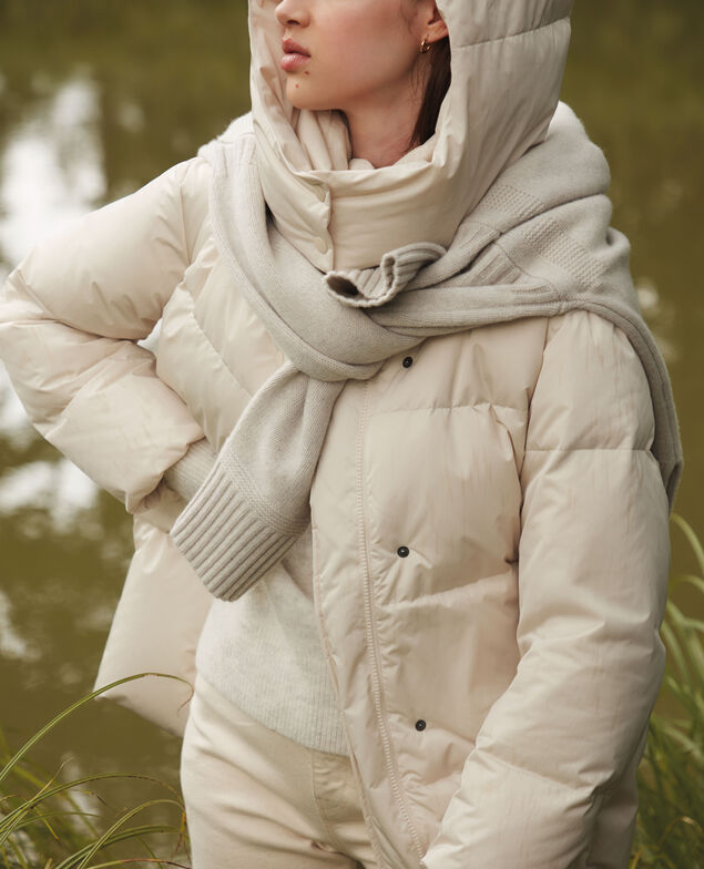 MARGOTTE - Mid-length down jacket A011 off white 3wco154p05