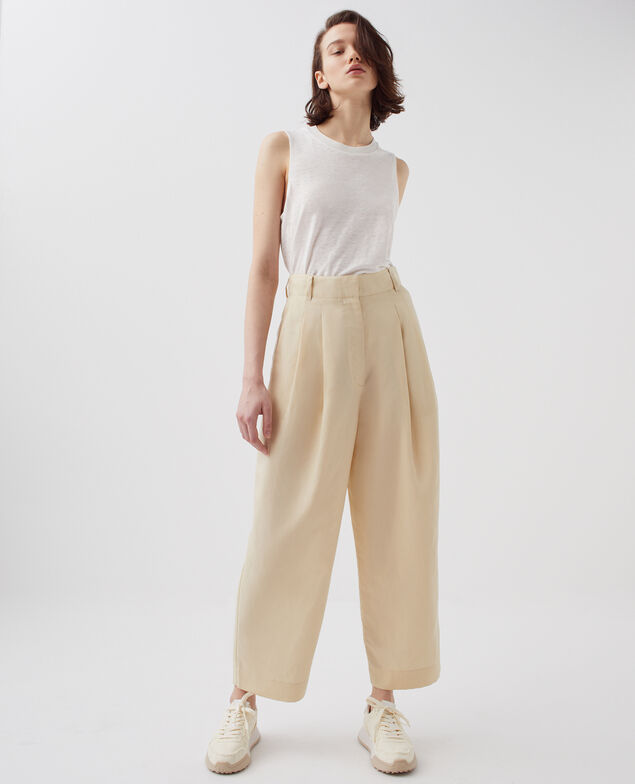 PEGGY - Carrot trousers H311 oyester gray