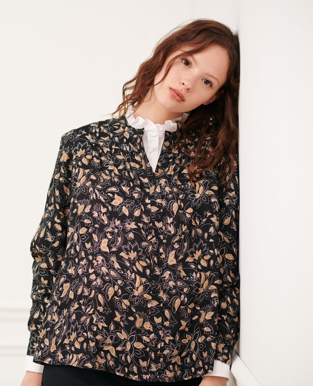 Printed shirt 8910 34 brown print 2wbl231v18