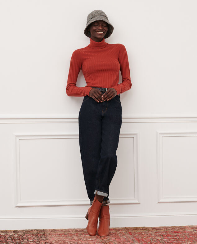 Merino wool turtleneck jumper 8830 16 red 2wju048w20