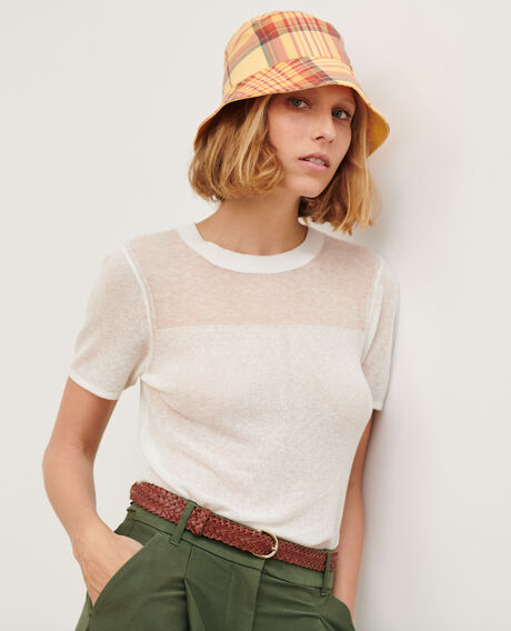 Short-sleeve top 0007 white 3sju147l02