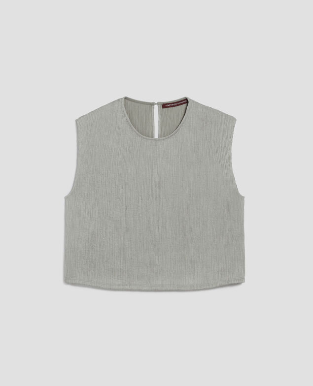 Textured vest top J050 shadow gray