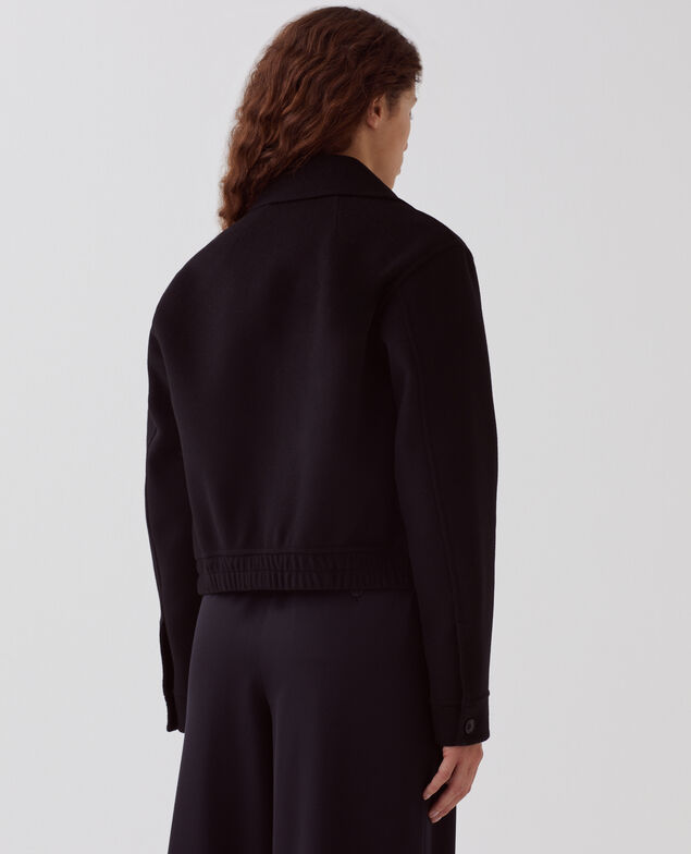 Double-sided wool blend jacket
