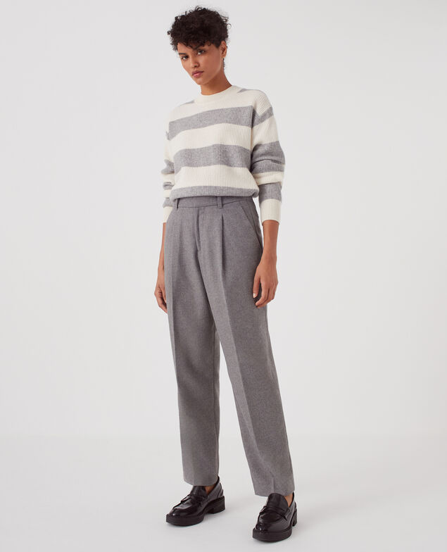 Straight wool trousers U060 gray