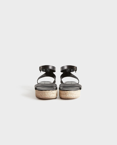 Leather sandals 8853 09 black 3ss066