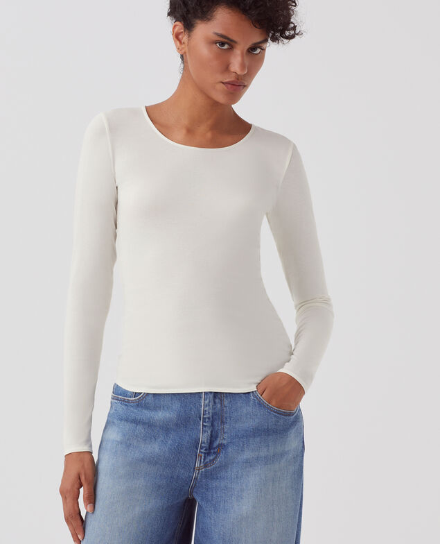 Slim fit t-shirt A040 ivory