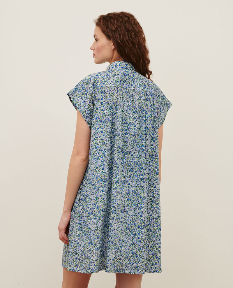 Cotton voile mini dress 7050 92_print_blue 2sdr212c01