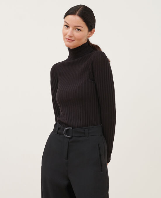 Merino wool turtleneck jumper 8853 09 BLACK