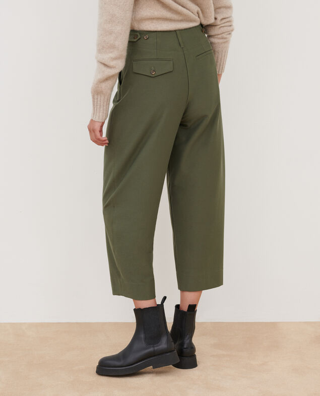 PEGGY - Jersey twill carrot trousers