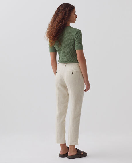 MARGUERITE - Cigarette trousers 0310 beige natural 3spa005f03