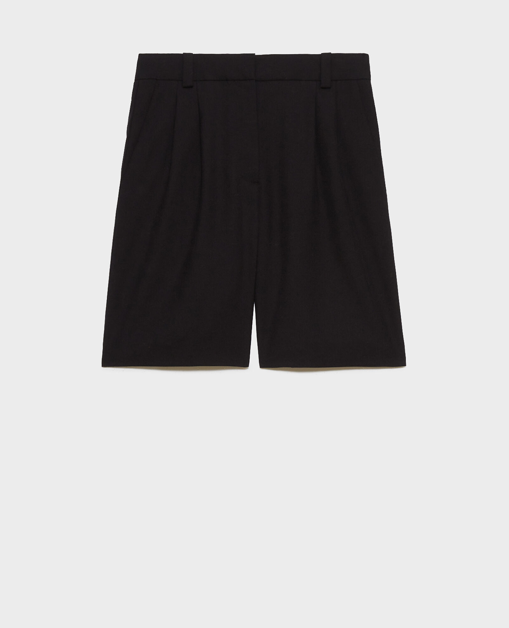 Wide high waisted bermuda shorts Black beauty Nicola
