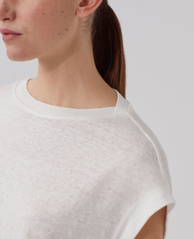 KARO - Boxy linen t-shirt U010 off white