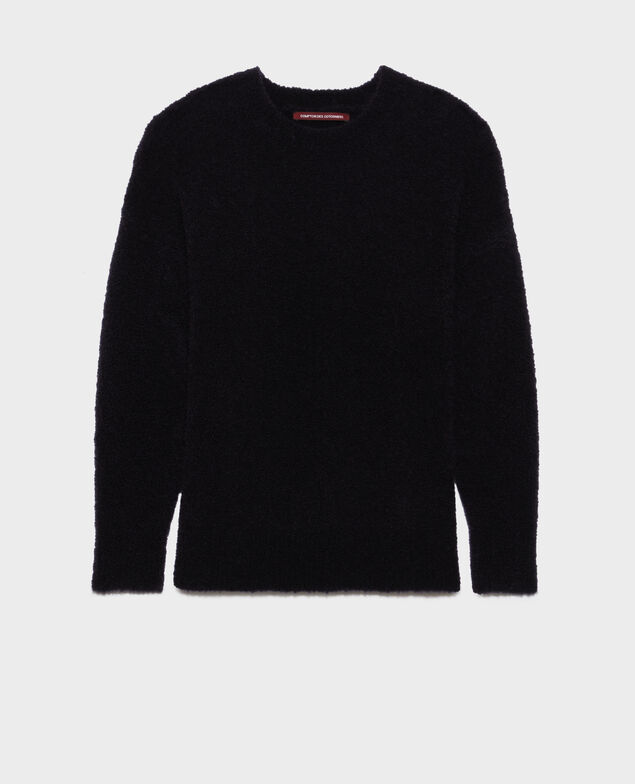 Round neck wool blend jumper 8841 69 navy