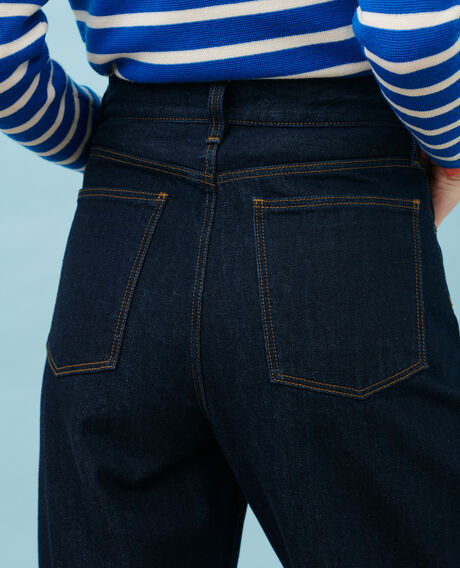 SYDONIE - BALLOON - Wide high-waisted 7/8 jeans Denim rinse Palloon