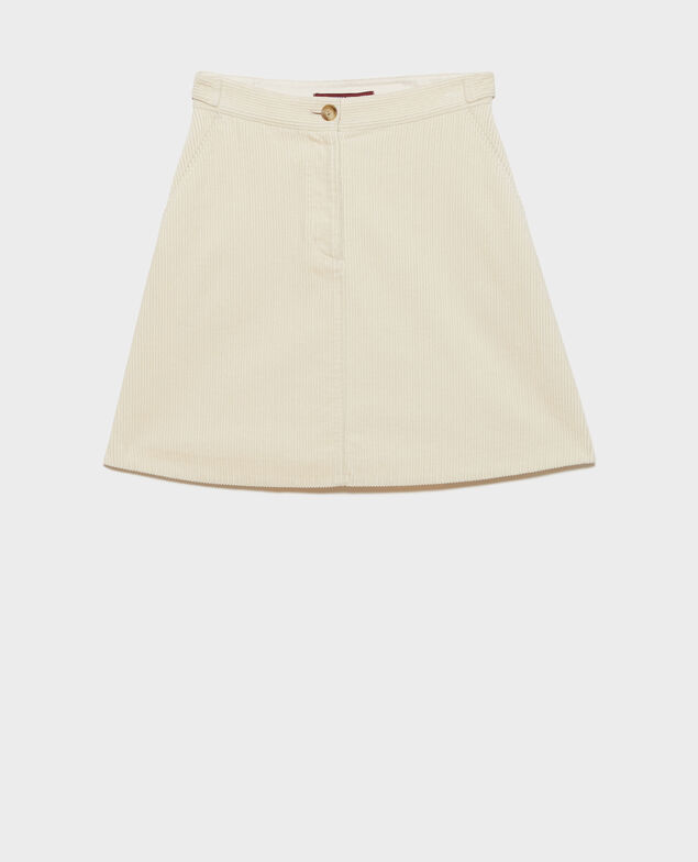 Corduroy mini skirt 7107c 02 white 2wsk140c01