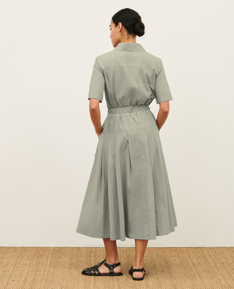 Cotton midi dress 0560 vetiver 3sdr041c12