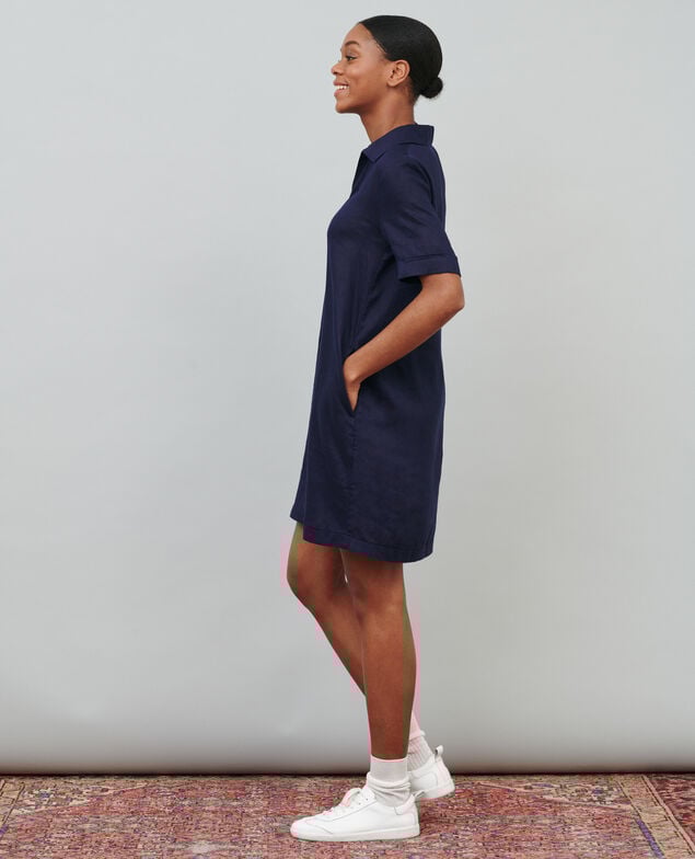 DAISY - Iconique linen dress 68 blue